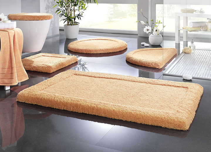 Wohnen - Premium Badgarnitur Superfine Microfaser, in Größe 100 (Vorleger halbrund, 50/ 80 cm) bis 110 (Hänge-WC-Garnitur, 2-teilig), in Farbe DUNKELBLAU Ansicht 22