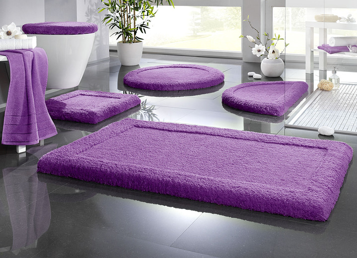 Wohnen - Premium Badgarnitur Superfine Microfaser, in Größe 100 (Vorleger halbrund, 50/ 80 cm) bis 110 (Hänge-WC-Garnitur, 2-teilig), in Farbe DUNKELBLAU Ansicht 8