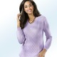 Pullover - Pullover mit Rautenstruktur – Farbe FLIEDER Pullover - Pullover mit Rautenstruktur, in Größe 038 bis 054, in Farbe TÜRKIS