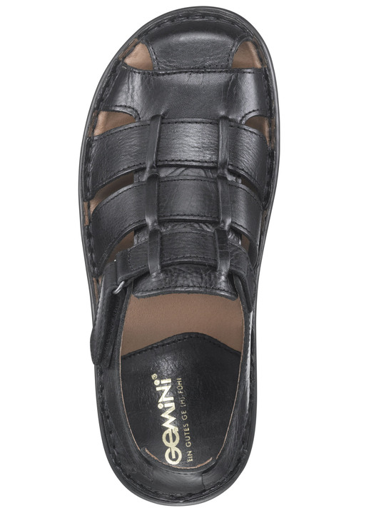 Sandalen & Pantoletten - Gemini, klassische Herren-Sandalen, mit Klettverschluss, in Größe 039 bis 046, in Farbe KASTANIE Ansicht 3