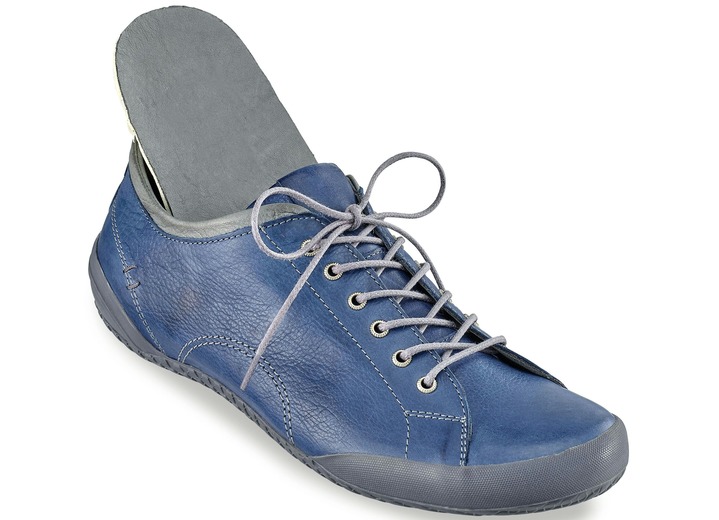 Slipper & Schnürschuhe - Andrea Conti, klassische Damen-Schnürschuhe, mit herausnehmbarem Lederfußbett Ansicht 2 Slipper & Schnürschuhe - Andrea Conti, klassische Damen-Schnürschuhe, mit herausnehmbarem Lederfußbett, in Größe 036 bis 042, in Farbe JEANSBLAU Ansicht 2