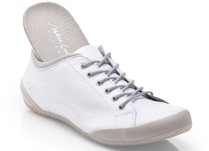 Slipper & Schnürschuhe - Andrea Conti, klassische Damen-Schnürschuhe, mit herausnehmbarem Lederfußbett, in Größe 036 bis 042, in Farbe JEANSBLAU Ansicht 4