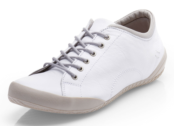 Slipper & Schnürschuhe - Andrea Conti, klassische Damen-Schnürschuhe, mit herausnehmbarem Lederfußbett Ansicht 3 Slipper & Schnürschuhe - Andrea Conti, klassische Damen-Schnürschuhe, mit herausnehmbarem Lederfußbett, in Größe 036 bis 042, in Farbe JEANSBLAU Ansicht 3