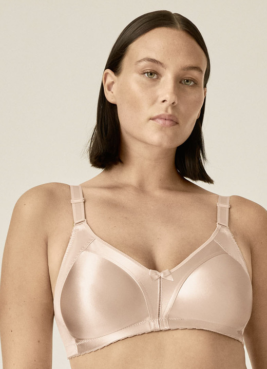 Wäsche - Zweierpack edel glänzender Naturana-Minimizer-BH, in Größe 075 bis 105, in Cup B, in Farbe 1X PUDER, 1X WEISS Ansicht 4