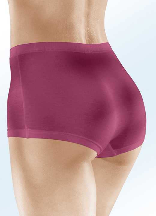 Slips - Viererpack Pants mit Gummizug im Bund, in Größe 036 bis 050, in Farbe 2X VIOLETT, 2X SCHWARZ Ansicht 5