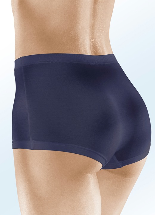 Slips - Viererpack Pants mit Gummizug im Bund, in Größe 036 bis 050, in Farbe 2X VIOLETT, 2X SCHWARZ Ansicht 4