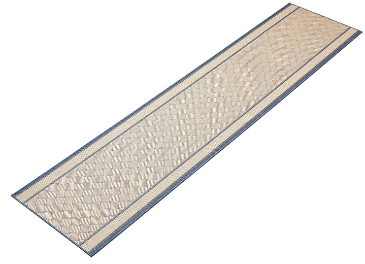 Teppiche - Läufer in hochwertiger Sisal-Optik nach Wunschmaß, in Größe 102 (Läufer, 67 cm breit) bis 106 (Läufer, 100 cm breit), in Farbe BLAU Ansicht 1