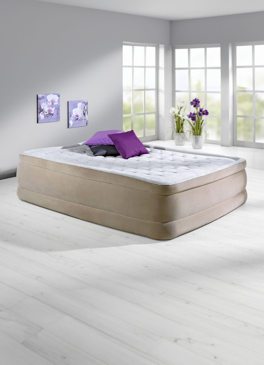 Möbel - Komfort-Luftbett mit Tragetasche zum Aufbewahren, in Farbe BEIGE, in Ausführung Maximale Belastbarkeit ca. 136 kg. Maße: B99xL191 cm Ansicht 1
