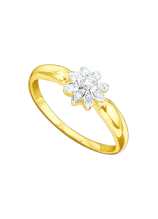 Ringe - Damenring mit Brillant und Diamanten, in Größe 160 bis 220, in Farbe  Ansicht 2