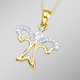 Anhänger - Schutzengel-Anhänger mit 15 Diamanten, in Farbe  – Ansicht 1