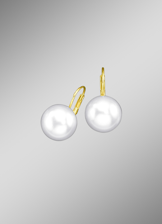 Ohrschmuck - Ohrringe mit Süßwasser-Zuchtperlen Ansicht 3 Ohrschmuck - Ohrringe mit Süßwasser-Zuchtperlen, in Farbe , in Ausführung Ø 6,0 mm - 6,5 mm Ansicht 3