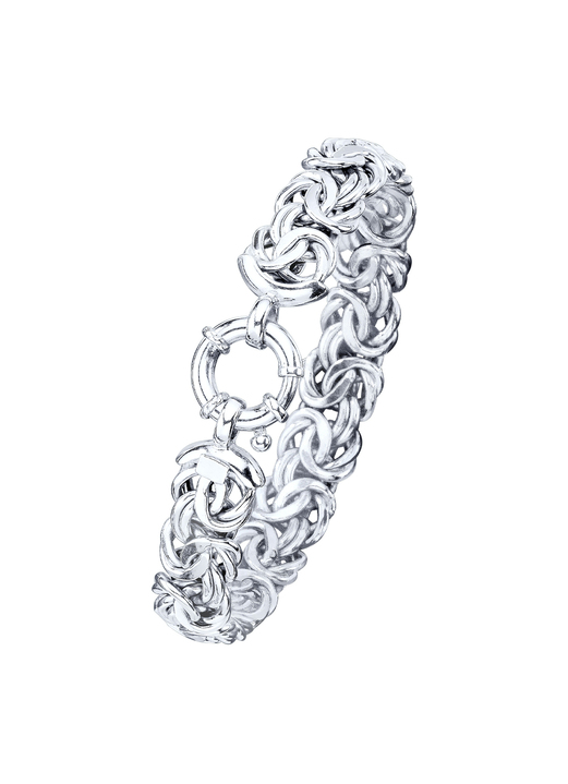 Armbänder - Schweres Königsketten-Armband mit Schmuck-Federring, in Farbe  Ansicht 2