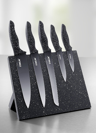 Stoneline® Messerblock, 6-teilig, mit Magnetfeld