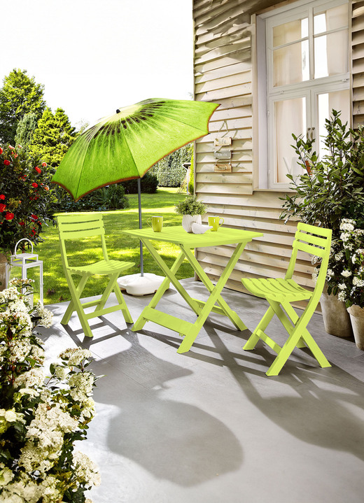 Gartenmöbel - UV-beständiges Balkon-Set, 3-teilig, in Farbe WEISS Ansicht 2