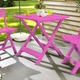 Gartenmöbel - UV-beständiges Balkon-Set, 3-teilig, in Farbe FUCHSIA – Farbe FUCHSIA – Ansicht 2