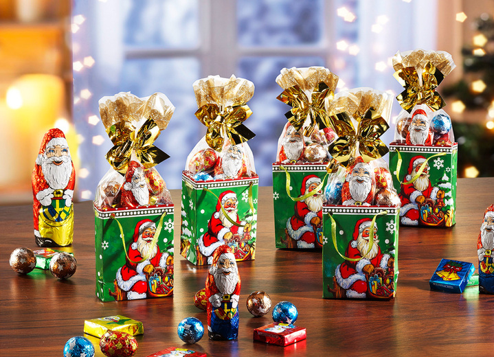 Weihnachtsleckereien - Weihnachtstütchen, 5er-Set, mit süßer Füllung, in Farbe BUNT Ansicht 1