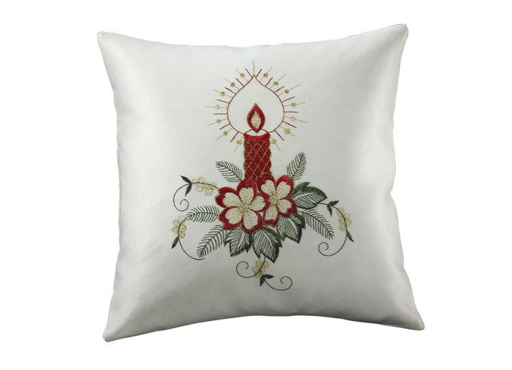 Heimtextilien - Weihnachtliche Tisch- und Raumdekoration, in Größe 130 (Deckchen, 30/ 45 cm) bis 404 (Kissenbezug, 40/ 40 cm), in Farbe WEISS Ansicht 4