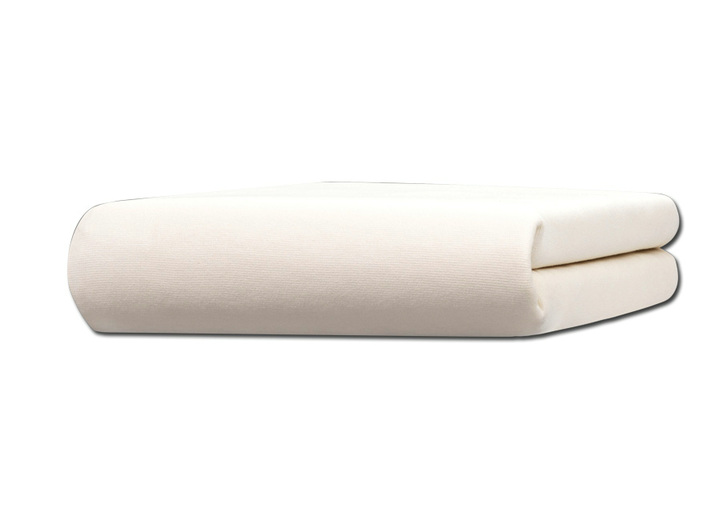 Spannbetttücher - Bella Donna Zwirn-Jersey-Stretch Spannbetttuch, in Größe 133 (90–100/190–220 cm, Matratzenhöhe bis 30 cm) bis 938 (180–200/200–220 cm, Matratzenhöhe bis 45 cm), in Farbe HELLBLAU Ansicht 12