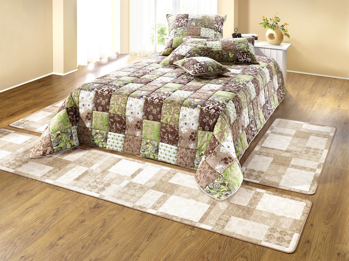 Tagesdecken - Tagesdecken und Kissenbezüge in Patchwork-Optik aus Baumwolle, in Größe 873 (für Einzelbett, 140x210 cm) bis 926 (Kissenbezug, 80x 80 cm), in Farbe BLAU Ansicht 2