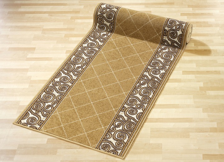Teppiche - Dezente Läufer nach Wunschmaß, in Größe 103 (Läufer, 70 cm breit) bis 109 (Läufer, 120 cm breit), in Farbe BEIGE Ansicht 1