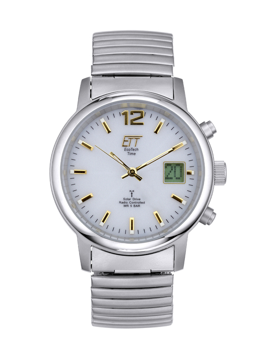 Funkuhren/Solaruhren - ETT-Funk-Solar-Herrenuhr im Titanlook, in Farbe  Ansicht 2