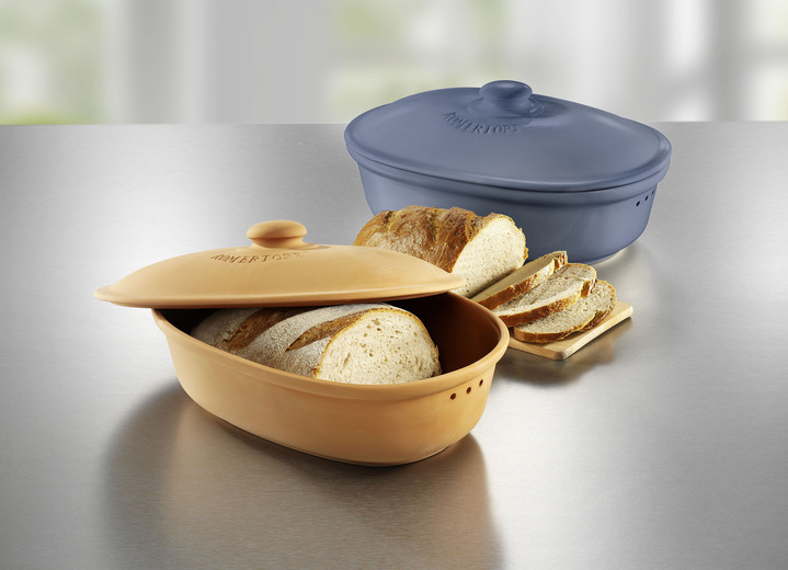 Bräter & Auflaufformen - Römertopf Brottopf aus Naturton, in Farbe TERRACOTTA, in Ausführung Brottopf klein Ansicht 2