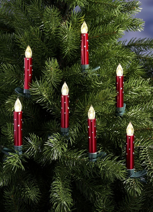 Weihnachten - Kabelloses Weihnachtsbaumkerzen-Set, 20-teilig, in Farbe ROT Ansicht 1