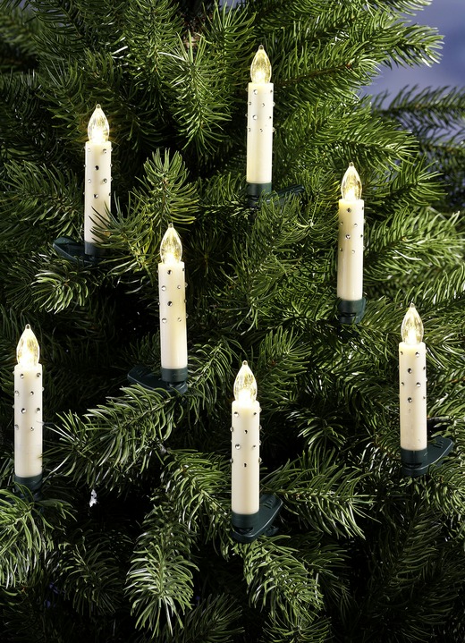 Weihnachten - Kabelloses Weihnachtsbaumkerzen-Set, 20-teilig, in Farbe CREME Ansicht 1
