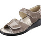 Komfortschuhe - Taurus Damen-Sandalette in Lackoptik – Farbe TAUPE Komfortschuhe - Taurus Damen-Sandalette in Lackoptik, in Größe 036 bis 042, in Farbe ROT