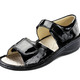 Komfortschuhe - Taurus Damen-Sandalette in Lackoptik – Farbe SCHWARZ Komfortschuhe - Taurus Damen-Sandalette in Lackoptik, in Größe 036 bis 042, in Farbe ROT