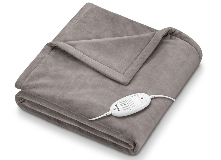 Wärme & Entspannung - „Beurer” Wärme-Decke HD 75 in verschiedenen Farben, in Farbe TAUPE Ansicht 2