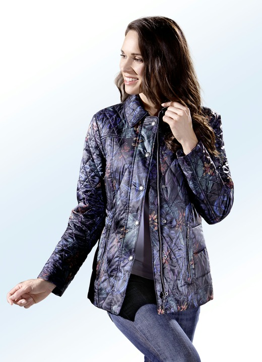 Jacken & Mäntel - Jacke mit Blüten- und Blätterdessin Jacken & Mäntel - Jacke mit Blüten- und Blätterdessin, in Größe 036 bis 054, in Farbe NACHTBLAU