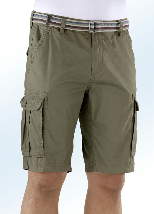 Shorts & Bermudas - Bermudas mit Cargotaschen in 4 Farben, in Größe 024 bis 060, in Farbe MARINE Ansicht 4