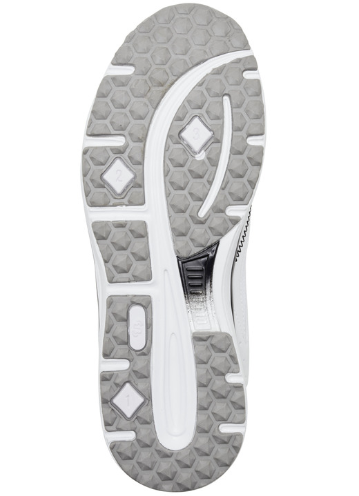 Slipper & Schnürschuhe - Leichte Herren-Slipper, mit herausnehmbarem Fußbett, in Größe 040 bis 046, in Farbe SCHWARZ-WEISS Ansicht 6