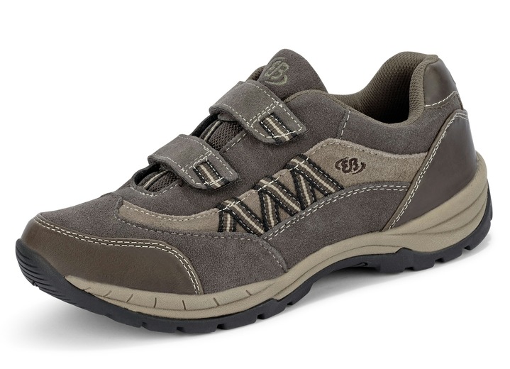 Slipper & Schnürschuhe - Sportliche Herren-Slipper, mit herausnehmbarem Fußbett, in Größe 040 bis 046, in Farbe TABAK-TAUPE Ansicht 1