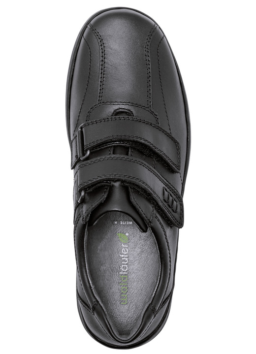 - Waldläufer, bequeme Herrn-Slipper, Weite H, mit herausnehmbarem Fußbett, in Größe 10 bis 9 1/2, in Farbe SCHWARZ Ansicht 3