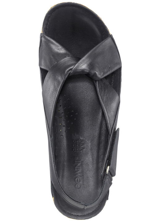 Sandaletten & Pantoletten - Gemini, bequeme Damen-Sandalen, Weite G, mit Gummizug, in Größe 036 bis 042, in Farbe JEANS Ansicht 5