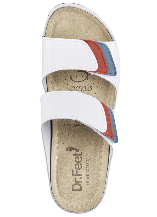 Sandaletten & Pantoletten - ELENA EDEN Pantolette mit Kontrast-Einsätzen, in Größe 036 bis 042, in Farbe WEISS Ansicht 2