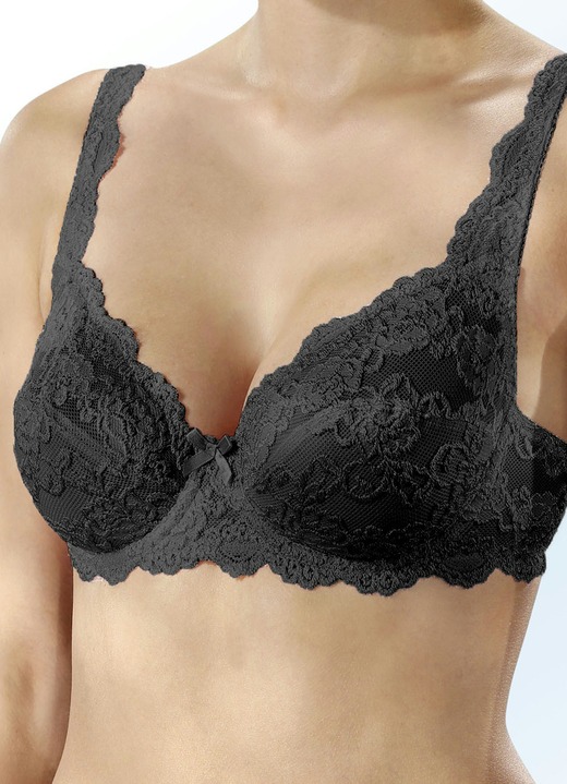 BH mit Spitze - Sassa Zweierpack Bügel-BH aus Elastikspitze, in Größe 075 bis 100, in Cup B, in Farbe 1X KROKUS, 1X PUDER Ansicht 12