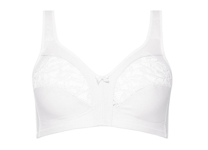 BH mit Spitze - Naturana Zweierpack BH mit elastischer Spitze Ansicht 2 BH mit Spitze - Naturana Zweierpack BH mit elastischer Spitze, in Größe 075 bis 105, in Cup D, in Farbe WEISS Ansicht 2