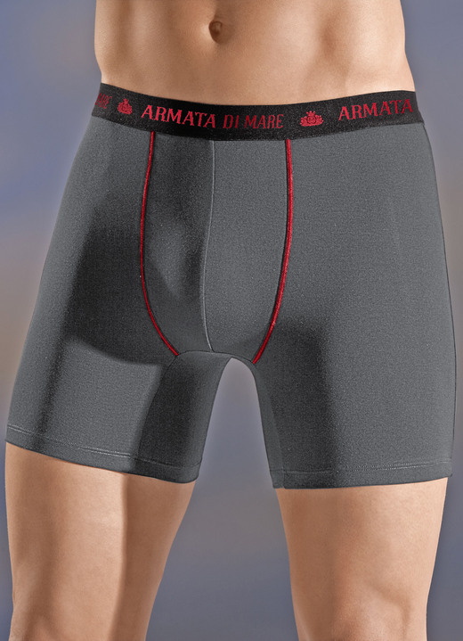 Pants & Boxershorts - Viererpack Pants, mit Elastikbund, Kontrastnähten, in Größe 004 bis 011, in Farbe 2X MARINE-ROT, 2X ROT-MARINE Ansicht 4