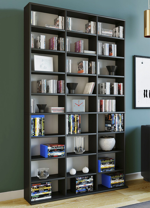 Kleinmöbel - Regal aus Holzstruktur-Nachbildung, in Farbe WEISS-HONIGEICHE, in Ausführung Regal, klein Ansicht 11