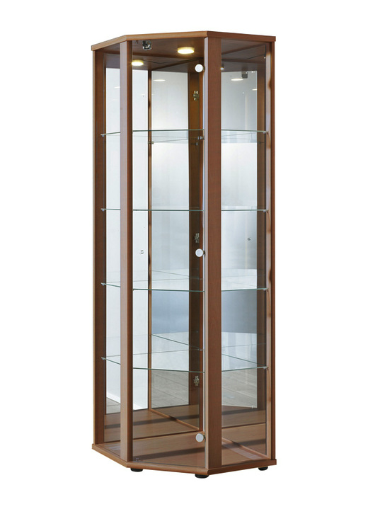 Möbel - Eck-Vitrine mit LED-Beleuchtung Ansicht 5 Möbel - Eck-Vitrine mit LED-Beleuchtung, in Farbe SCHWARZ Ansicht 5