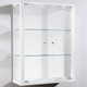 Möbel - Hängevitrine mit ESG-Sicherheitsglas – Farbe WEISS – Ansicht 1 Möbel - Hängevitrine mit ESG-Sicherheitsglas, in Farbe SCHWARZ, in Ausführung ohne LED-Beleuchtung – Farbe WEISS – Ansicht 1
