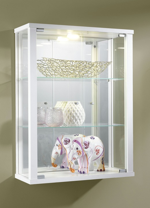 Möbel - Hängevitrine mit ESG-Sicherheitsglas Ansicht 7 Möbel - Hängevitrine mit ESG-Sicherheitsglas, in Farbe SCHWARZ, in Ausführung ohne LED-Beleuchtung Ansicht 7
