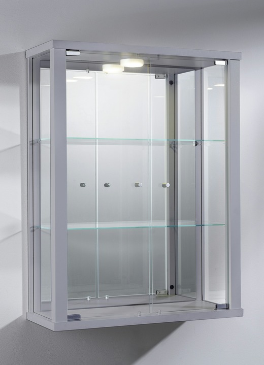 Möbel - Hängevitrine mit ESG-Sicherheitsglas Ansicht 9 Möbel - Hängevitrine mit ESG-Sicherheitsglas, in Farbe SCHWARZ, in Ausführung ohne LED-Beleuchtung Ansicht 9