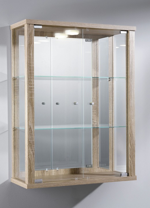 Möbel - Hängevitrine mit ESG-Sicherheitsglas Ansicht 6 Möbel - Hängevitrine mit ESG-Sicherheitsglas, in Farbe SCHWARZ, in Ausführung ohne LED-Beleuchtung Ansicht 6