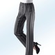 Hosen - Hose mit aktueller Streifendessinierung, in Größe 018 bis 054, in Farbe SCHWARZ-HELLBEIGE – Farbe SCHWARZ-HELLBEIGE – Ansicht 1
