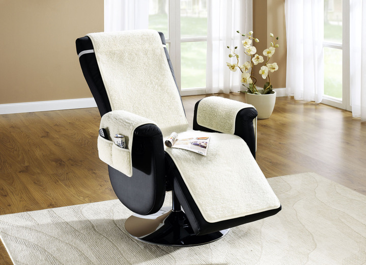 Sessel- & Sofaüberwürfe - Licardo Sessel- und Armlehnenschoner aus reiner Schurwolle, in Farbe ANTHRAZIT, in Ausführung Armlehnenschoner, 2er-Set Ansicht 6