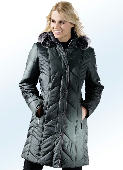 Jacken & Mäntel - Kurzmantel mit abnehmbarer Kapuze Ansicht 2 Jacken & Mäntel - Kurzmantel mit abnehmbarer Kapuze, in Größe 038 bis 056, in Farbe MESSING Ansicht 2